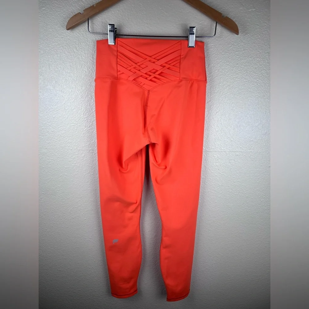 Fabletics PowerHold Neon Coral Leggings XS 7/8 - Picture 3 of 9